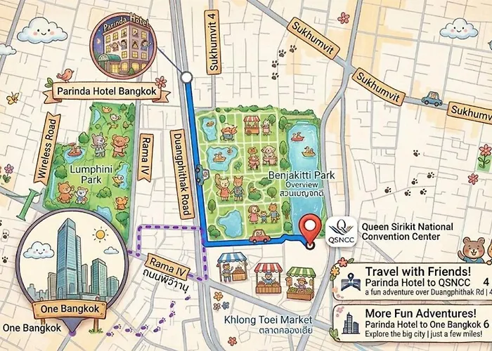 호텔 Parinda - Near Benjakitti Park & Queen Sirikit National Convention Center